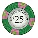 Claysmith Gaming $25 Clay Composite 10 Gram Milano Poker Chips - Sleeve of 25