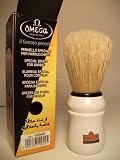 Red handled Omega Professional Boar Hair Shaving Brush