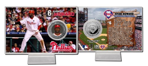 Highland Mint MLB Philadelphia Phillies Ryan Howard Silver Coin Card