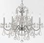 Crystorama Imperial 3226-CH-CL-SAQ Swarovski Crystal 6LT 360w (22"H x 24"W) Chandelier Chrome