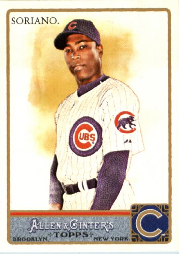 2011 Topps Allen & Ginter Baseball Card # 62 Alfonso Soriano - Chicago Cubs - In a Protective Display Case!
