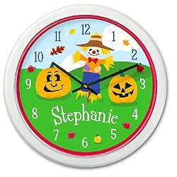 Olive Kids - Fall Personalized Clock (White)