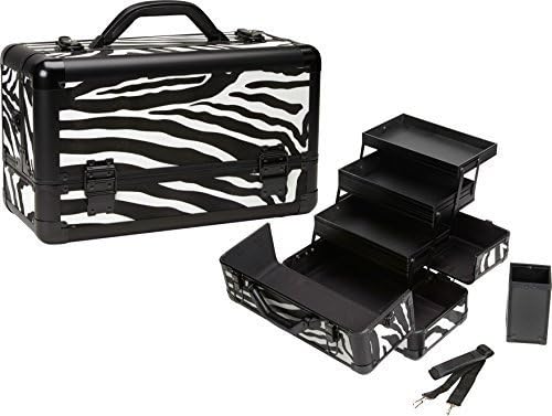 Seya Pro Makeup Train Case w/ Brush Holder (Zebra) by Seya Beauty