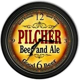 Pilcher 's Beer and Ale Cascading Pub Wall Clock