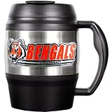 NFL Cincinnati Bengals 52-Ounce Stainless Steel Macho Travel Mug with Bottle Opener