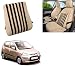 Auto Pearl-Premium Quality Orthopaedic Velvet Memory Foam Car Seat Beige Black Strips Backrest For - Hyundai I10 Type-1 RS.849.00