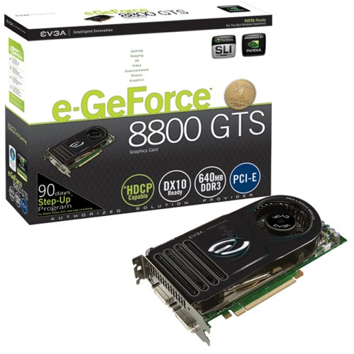 eVGA e GeForce 8800 GTS 640MB DDR3 PCI Express Graphics Card Lifetime Warranty