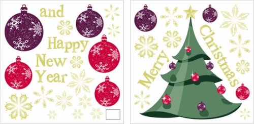 Leisurebrands, Home Decor Christmas Tree Window Stickers