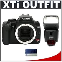 Canon Digital Rebel XTi (Black) 10.1MP Digital SLR Camera (Outfit Box) + Canon Speedlite 430EX Flash