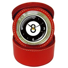 Jewelry Case Clock Red of 8 Ball (Billiards, Pool Table Balls, Magic 8 Ball, Snooker, 9 Ball)