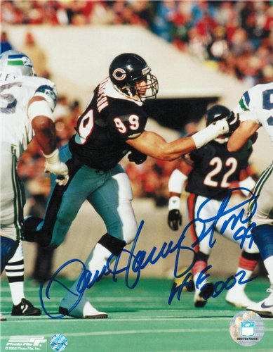 Dan Hampton Autographed/Hand Signed Chicago Bears 8x10 Photo Inscribed ''HOF 2002''