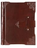 Franciscan Calfskin Leather Photo Album with Latch, Gift Boxed, 9 1/2 x 12"