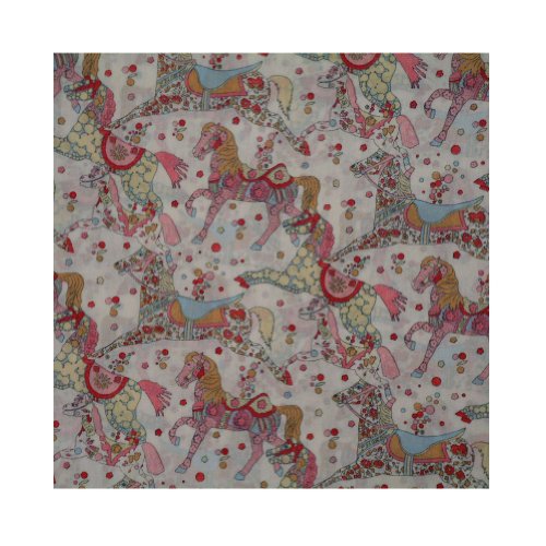 Carousel Horses 'My Little Pace' Liberty of London Lawn Cotton Handkerchief