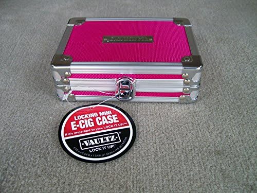 Small Locking E-Cig Vaping Device and Accessory Storage Case in Hot Pink by Vaultz