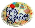 Peggy Karr 14-Inch Glass Birthday Platter