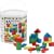 BEEBOO Bucket with Wooden Building Blocks, coloured