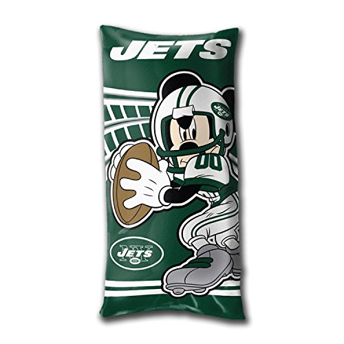 NEW YORK JETS NFL MICKEY FOLDED BODY PILLOW (18IN X 36IN)
