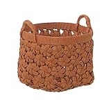 ハマナカ 花編みの小物入れ[エコクラフト手芸キット]/かきしぶ エコクラフト 編み方