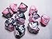 Chessex Dice Sets: Gemini Black & Pink with White - Ten Sided Die d10 Set (10)