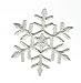Silver Snowflake Iron on Embroidered Patch