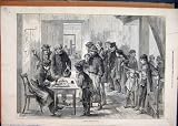 1873 Berlin Night Refuge Homeless Man Children Print
