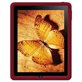 Amzer Silicone Skin Jelly Case for Apple iPad Tablet,(Maroon Red)