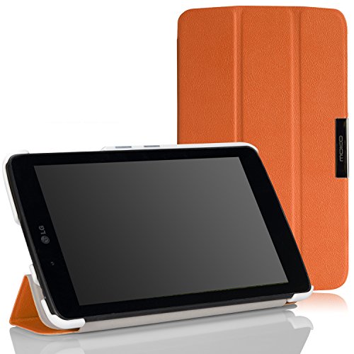 MoKo LG G Pad 7.0 Case - Ultra Slim Smart-shell Stand Case for LG G Pad V400 / V410 (LTE) / VK410 / UK410 / LK430 (G Pad F7.0) 7-Inch Android Tablet, ORANGE (With Smart Cover Auto Wake / Sleep)