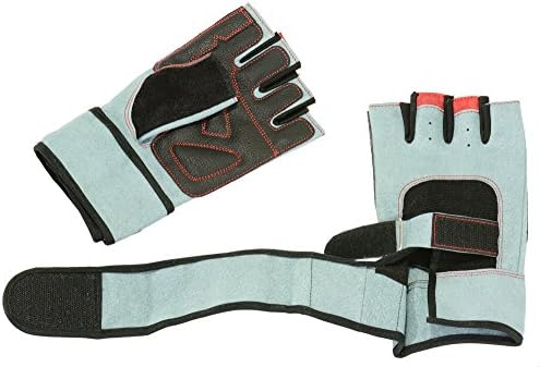 Advanced Design Exercise Gloves for Cycling, Weightlifting, CrossFit Training, Bodybuilding - Padded - Adjustable - Integrated Full Wrist Support - Extra Strong and Durable - 1 pair (Medium)
