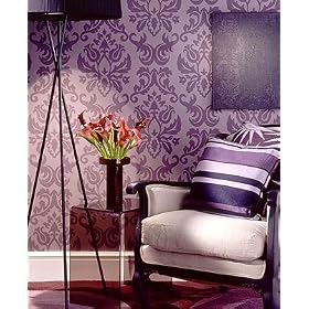 Feature Wall Damask Wallpaper