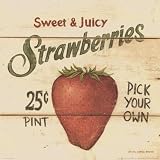 Sweet and Juicy Strawberries by David Carter Brown poster print,12 in. x 12 in.
