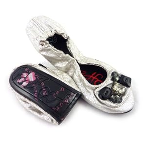 Redfoot Folding Handbag Shoes - Mischa Silver - S, M & L