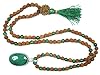 Fourth Heart Chakra- Green Jade Rudraksha Prayer Mala Yoga Beads 108+1 Yantra Pendant