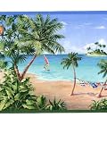 Tropical Beach Wallpaper Border