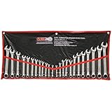 GRIP 89358 MM/SAE Combination Wrench Set, Chrome, 24-Piece