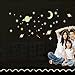 Amaonm Removable DIY Glow in The Dark Luminous Light Planet World Outer Space Universe Fluorescent Stickers Stars Moon Earth Wall Decals Toy Games for Kids Bedroom