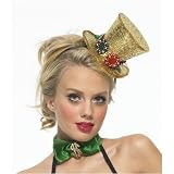 Lady Luck Mini Top Hat with Dice Applique and Satin Bow