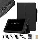 FINTIE® Black PU Leather Folio Case Cover Value Package...