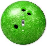 Rikki Knight RND-LSPS-160 Bowling Ball Round - Single Toggle Light Switch Plate, Bright Green [並行輸入品