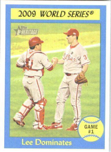 2010 Topps Heritage #306 Cliff Lee Dominates - Philadelphia Phillies (2009 World Series Game 1) (Baseball Cards)