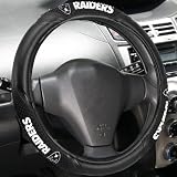 Oakland Raiders Black Vinyl Massage Grip Steering Wheel Cover