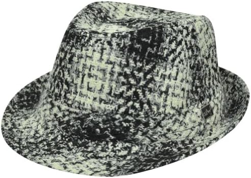 Tweed Viscose Fedora Diamond Top One Size Trilby Stetson Gatsby Gangster Hat