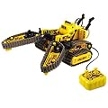Self assembly wired remote controlled all terrain caterpillar truck robot with grippers and forklift modes