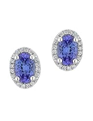 Tanzanite and Diamond Earrings 1/8ctw