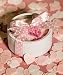 Round Tin Filled With Pink and White Bath Confetti