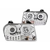Anzo USA 121136 Chrysler 300 Projector With Halo Chrome Clear With Amber Reflectors... by AnzoUSA