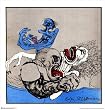 Necking Police Chief Art Poster Print by Ralph Steadman, 24x23