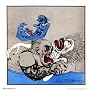 Necking Police Chief Art Poster Print by Ralph Steadman, 24x23