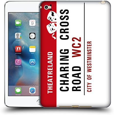 Official London Street Signs Charing Cross Road Red Theatreland Soft Gel Case for Apple iPad mini 4