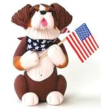 Australian Shepherd (Red Tri) Patriotic Pup Figurine