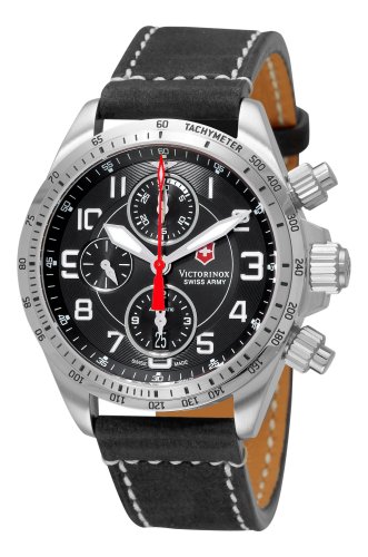 Victorinox Swiss Army Men s 251451 ChronoPro Mechanical Black Chronograph Dial Watch
